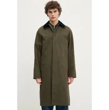 Bavlněný kabát A.P.C. mac gaspard pánský, zelená barva, COHIL.M01548, L, 78X