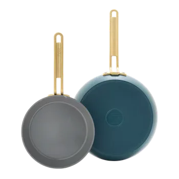 Pánev GreenPan Sada 2 nepřilnavých keramických pánví Stanley Tucci 20 + 26 cm, tmavě zelená CC007799-004