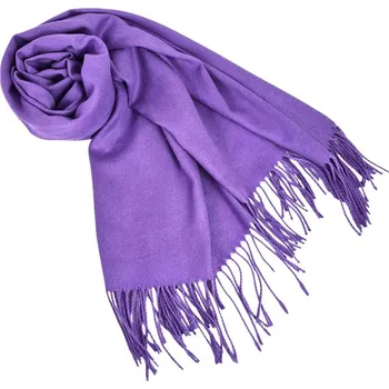 Šála Classic Scarf Kašmírová šeříkově fialová šála dámská / pánská jednobarevná - kašmír, štola, pašmína pashmina