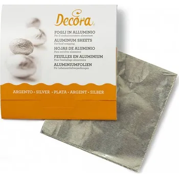 Hliníkové obaly 20 x 20 cm, stříbrná 200g, cca 150ks - Decora
