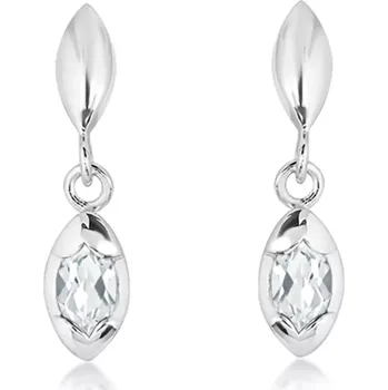 Náušnice Midla White Topaz - stříbrné náušnice s bílým topazem