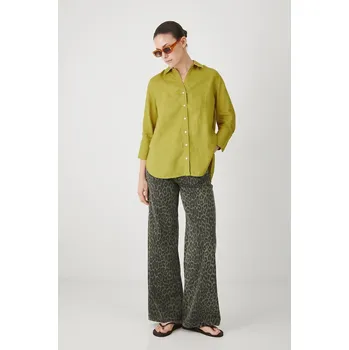 Dámská košile Lněná košile Medicine RS24.KDD902 zelená 19X, vel. M