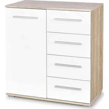 Komoda Halmar KM-2 Laminovaná Deska Dub Sonoma Bílá