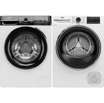 Set domácích spotřebičů Set pračky a sušičky Set Beko BM3WFU4841WBB + Beko DPY8506GXB2