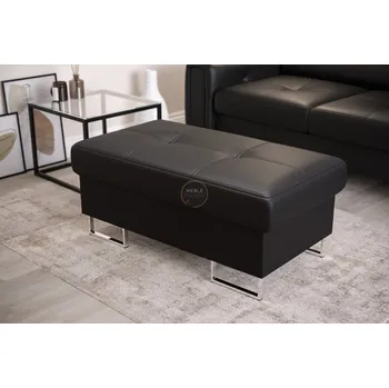 Taburet Taburet s úložným prostorem 100x55 cm GALAXY - černá eko kůže