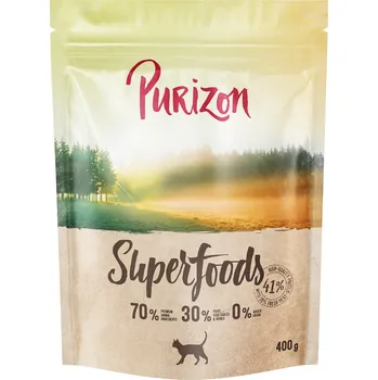 Krmivo pro kočku 400 g granule pro kočky Purizon Superfoods losos