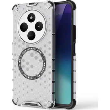 Pouzdro na mobilní telefon Techsuit HoneyComb Shield MagSafe pro Xiaomi Redmi 14C Poco C75 bílá