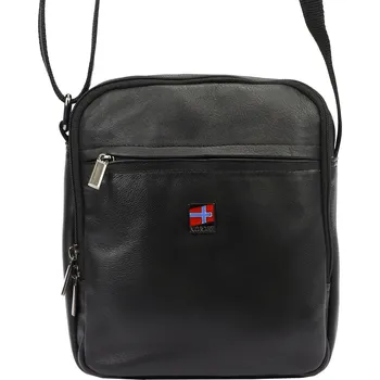 Pánská kožená taška přes rameno Nordee MSD-02 GM07 černá