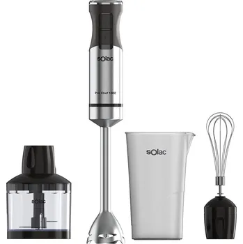 Mixér Solac, BA5622 PRO CHEF 1502, tyčový, čepele z nerezové oceli, turbo funkce, drtič ledu, systém proti rozstřikování, 1500 W