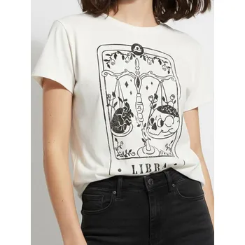 Dámské tričko Sinsay - Bavlněná košilka s potiskem - bílá - 8131J-00L - 8131J-00L-S