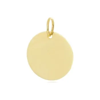 Šperk Zlatnictví Noemi medailonek kulatý 13 mm ZZ1495F Zlatý