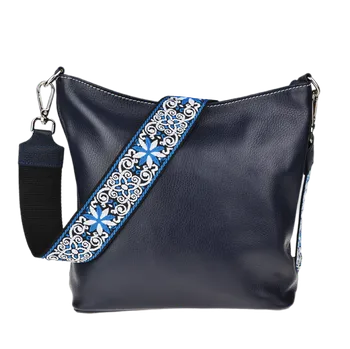 Kabelka NovaKabelka.cz Kožená italská crossbody kabelka Amalia Blu V