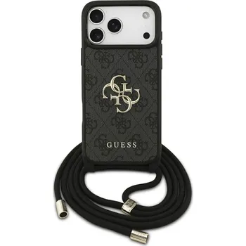 Telefonní příslušenství Guess Hardcase 4G CBDY Big Logo s popruhem iPhone 17 Pro Max černá