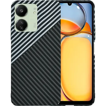 Pouzdro na mobilní telefon Techsuit Carbonite Xiaomi Redmi 13C Poco C65 Stealth Gray