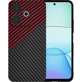 Pouzdro na mobilní telefon Techsuit FiberShell Red Vortex Xiaomi Redmi 13 Poco M6 4G