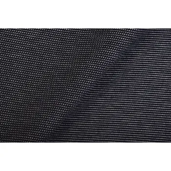 Silnější kostýmový úplet v černé barvě se lnem a drobným vzorem TI104