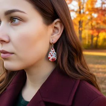 Náušnice art-wood.cz Visací náušnice - polní květy