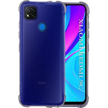 Pouzdro na mobilní telefon Techsuit Shockproof průhledný silikon Xiaomi Redmi 9C / Redmi 9C NFC kouřově černý