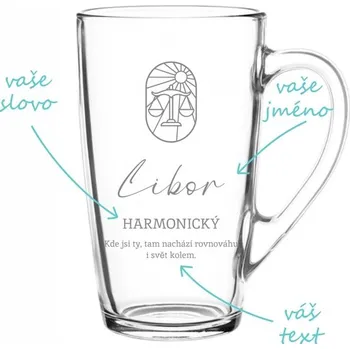 Pískovaný hrnek znamení Vah