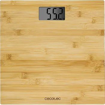 Osobní váha Osobní váha Cecotec, 4087, Surface Precision 9300 Healthy, 30 x 30 cm, kg/lb, LCD displej, bambusové dřevo, 1 x CR2032