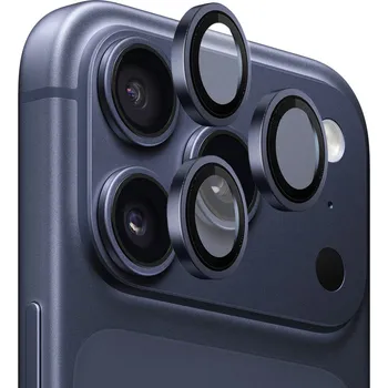 Blueo kovový rámeček skla objektivu iPhone 17 Pro 17 Pro Max tmavě modrá