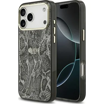 Pouzdro na mobilní telefon Guess Python Pattern MagSafe GUHMP17XHIMPYGK iPhone 17 Pro Max černá