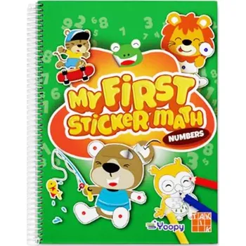 omalovánky Objevuj čísla s nálepkami – vzdělávací pracovní sešit pro děti 3+