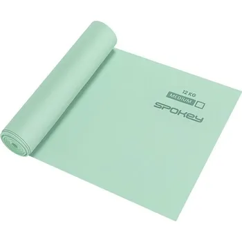 Spokey RIBBON TEX medium Posilovací guma 200 cm světle zelená odpor 12kg