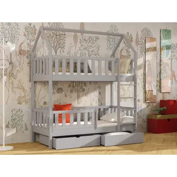 Dětská postel Patrová postel Aurelia Barva dřeva: Šedá, Rozměry: 80x180