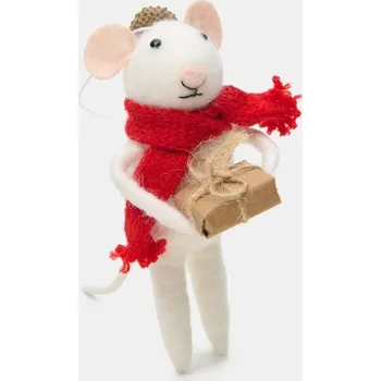 Vánoční dekorace Sinsay - Vánoční dekorace ve tvaru myši - bílá - 532GF-00X - 532GF-00X-ONE