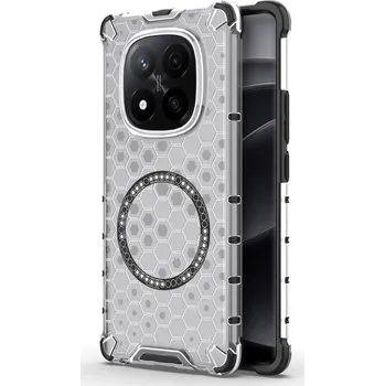 Pouzdro na mobilní telefon Techsuit HoneyComb Shield MagSafe pro Xiaomi Redmi Note 14 Pro+ 5G bílý