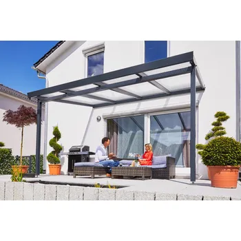 Pergola Gutta Terrassendach Premium - čirý polykarbonát / antracitová konstrukce pergola 3,094 x 3,06
