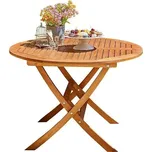 Sunfun Diana Zahradní stůl sklopný, ø 107 × 75 cm, dřevo z akácie 1302837