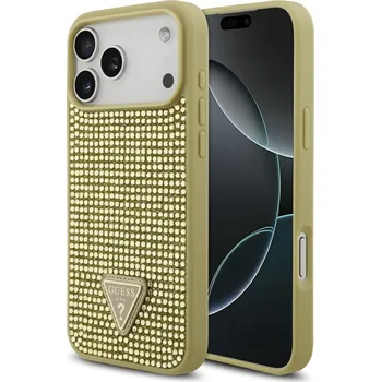 Pouzdro na mobilní telefon Guess Rhinestone Triangle Logo GUHCP17XHDGTPD iPhone 17 Pro Max zlatá