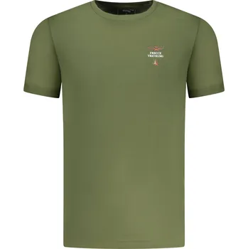 Pánská móda Zelené pánské triko s krátkým rukávem Aeronautica Militare Other 3459547