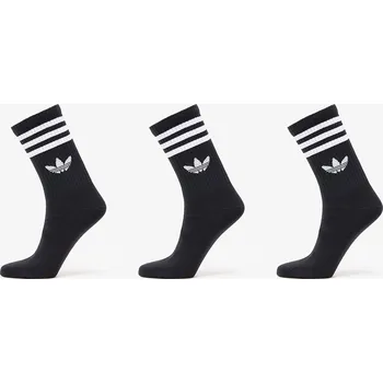 Pánské ponožky Ponožky adidas 3 Stripes Crew Sock 3-Pack Black/ Black/ Black M