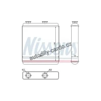 Chladič motoru Výměník tepla NISSENS 72663