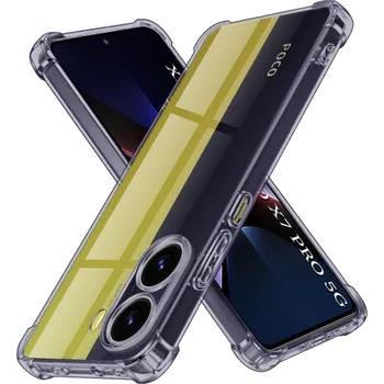 Pouzdro na mobilní telefon Techsuit Shockproof průhledný silikon Xiaomi Poco X7 Pro kouřově černý