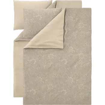 Povlečení LIVARNO® Sada saténového ložního povlečení, 140 x 200 cm, 70 x 90 cm, béžová, 2dílná