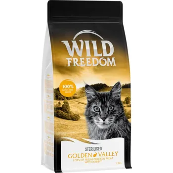 Krmivo pro psa 2kg Wild Freedom Adult "Golden Valley" Sterilised králičí - bez obilovin