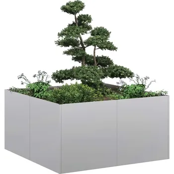 Truhlík vidaXL Truhlík 80x80x40 cm ocel válcovaná za studena [860744] Barva: Pozinkovaná ocel