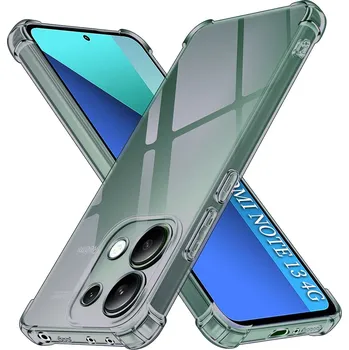 Pouzdro na mobilní telefon Techsuit Shockproof průhledný silikon Xiaomi Redmi Note 13 4G kouřově černý