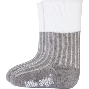 Kojenecké oblečení Little Angel Ponožky froté Outlast® - tm.šedá/bílá Velikost: 20-24 | 14-16 cm