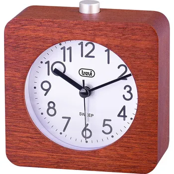Budík Budík Trevi, SL 3843 WD, osvětlení ciferníku, z přírodního dřeva, Snooze, Sweep, 1x AA