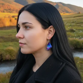 Náušnice art-wood.cz Visací náušnice - křídlo, motýl 3