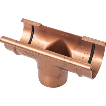 okap GMT plastový žlabový kotlík 100/90 mm měděná