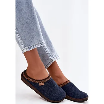 Dámské pantofle Dámské pantofle s výšivkou Inblu Inblu modrá | hnědá 3455483