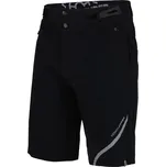 Northfinder Pánské cyklistické kraťasy 2v1 s cyklistickou vložkou MATTHEW, černá, S