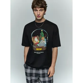 Vánoční tričko - XXL - House - černá - 201IT-99X