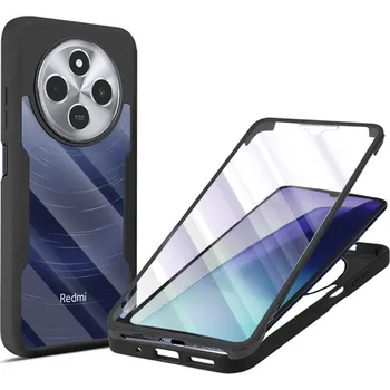 Pouzdro na mobilní telefon Techsuit ColorVerse 360 Series Ochranné sklo Xiaomi Redmi 14C Poco C75 Černá